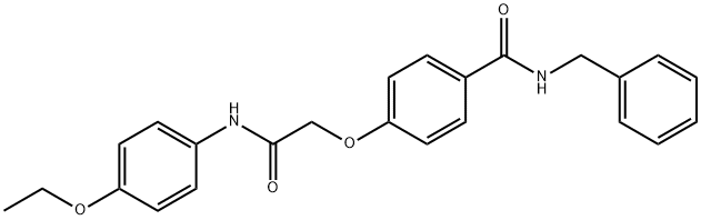 N-benzyl-4-[2-(4-ethoxyanilino)-2-oxoethoxy]benzamide Struktur