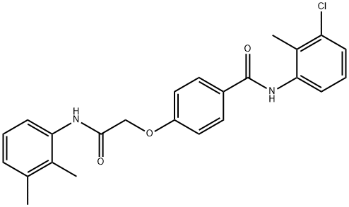 N-(3-chloro-2-methylphenyl)-4-[2-(2,3-dimethylanilino)-2-oxoethoxy]benzamide Struktur