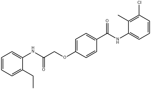 N-(3-chloro-2-methylphenyl)-4-[2-(2-ethylanilino)-2-oxoethoxy]benzamide Struktur