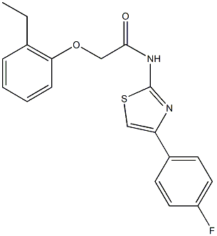 2-(2-ethylphenoxy)-N-[4-(4-fluorophenyl)-1,3-thiazol-2-yl]acetamide Struktur