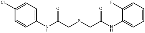 2-{[2-(4-chloroanilino)-2-oxoethyl]sulfanyl}-N-(2-fluorophenyl)acetamide Struktur