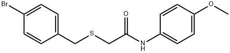 2-[(4-bromobenzyl)sulfanyl]-N-(4-methoxyphenyl)acetamide Struktur