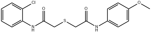 2-{[2-(2-chloroanilino)-2-oxoethyl]sulfanyl}-N-(4-methoxyphenyl)acetamide Struktur