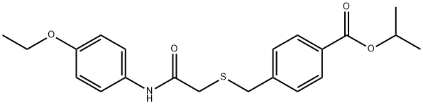 isopropyl 4-({[2-(4-ethoxyanilino)-2-oxoethyl]sulfanyl}methyl)benzoate Struktur