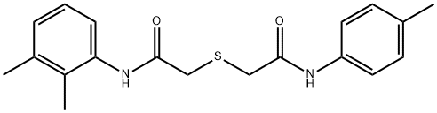 2-{[2-(2,3-dimethylanilino)-2-oxoethyl]sulfanyl}-N-(4-methylphenyl)acetamide Struktur