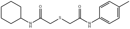 2-{[2-(cyclohexylamino)-2-oxoethyl]sulfanyl}-N-(4-methylphenyl)acetamide Struktur