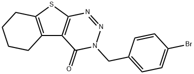 3-(4-bromobenzyl)-5,6,7,8-tetrahydro[1]benzothieno[2,3-d][1,2,3]triazin-4(3H)-one Struktur