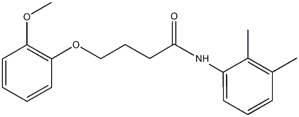 N-(2,3-dimethylphenyl)-4-(2-methoxyphenoxy)butanamide Struktur