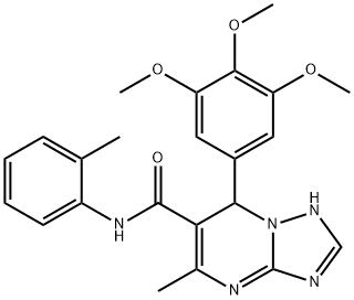 5-methyl-N-(2-methylphenyl)-7-(3,4,5-trimethoxyphenyl)-4,7-dihydro[1,2,4]triazolo[1,5-a]pyrimidine-6-carboxamide Struktur