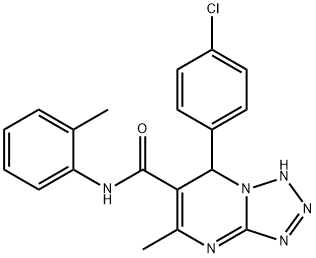 7-(4-chlorophenyl)-5-methyl-N-(2-methylphenyl)-4,7-dihydrotetraazolo[1,5-a]pyrimidine-6-carboxamide Struktur