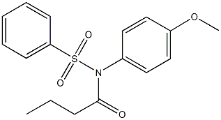 N-butyryl-N-(4-methoxyphenyl)benzenesulfonamide Struktur