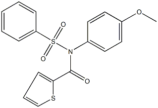 N-(4-methoxyphenyl)-N-(2-thienylcarbonyl)benzenesulfonamide Struktur