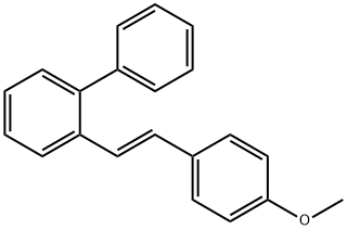 2-[2-(4-methoxyphenyl)vinyl]-1,1'-biphenyl Struktur