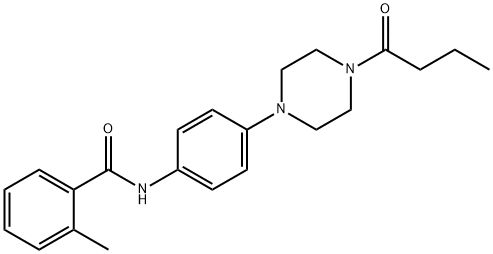 N-[4-(4-butyryl-1-piperazinyl)phenyl]-2-methylbenzamide Struktur