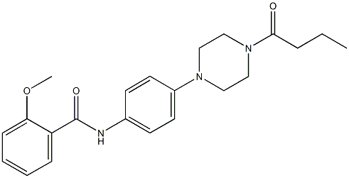 N-[4-(4-butyryl-1-piperazinyl)phenyl]-2-methoxybenzamide Struktur