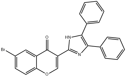 6-bromo-3-(4,5-diphenyl-1H-imidazol-2-yl)-4H-chromen-4-one Struktur