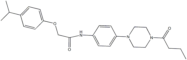 N-[4-(4-butyryl-1-piperazinyl)phenyl]-2-(4-isopropylphenoxy)acetamide Struktur