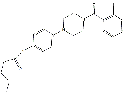 N-{4-[4-(2-methylbenzoyl)-1-piperazinyl]phenyl}pentanamide Struktur