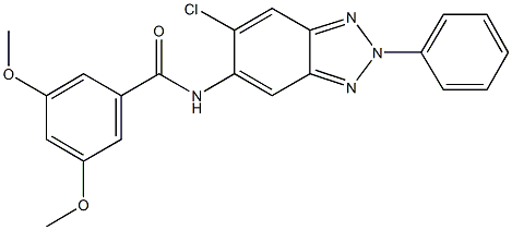 N-(6-chloro-2-phenyl-2H-1,2,3-benzotriazol-5-yl)-3,5-dimethoxybenzamide Struktur