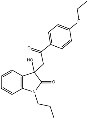 3-[2-(4-ethoxyphenyl)-2-oxoethyl]-3-hydroxy-1-propyl-1,3-dihydro-2H-indol-2-one Struktur