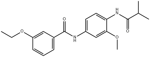 3-ethoxy-N-[4-(isobutyrylamino)-3-methoxyphenyl]benzamide Struktur