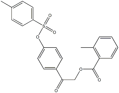 2-(4-{[(4-methylphenyl)sulfonyl]oxy}phenyl)-2-oxoethyl 2-methylbenzoate Struktur