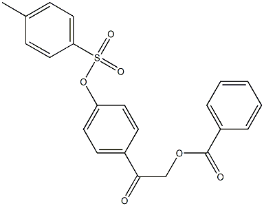 2-(4-{[(4-methylphenyl)sulfonyl]oxy}phenyl)-2-oxoethyl benzoate Struktur