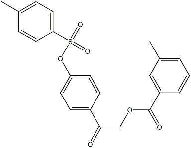 2-(4-{[(4-methylphenyl)sulfonyl]oxy}phenyl)-2-oxoethyl 3-methylbenzoate Struktur