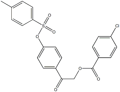 2-(4-{[(4-methylphenyl)sulfonyl]oxy}phenyl)-2-oxoethyl 4-chlorobenzoate Struktur