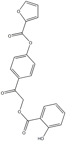 4-{2-[(2-hydroxybenzoyl)oxy]acetyl}phenyl 2-furoate Struktur