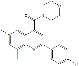 2-(4-chlorophenyl)-6,8-dimethyl-4-(4-morpholinylcarbonyl)quinoline Struktur