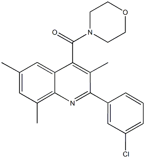 2-(3-chlorophenyl)-3,6,8-trimethyl-4-(4-morpholinylcarbonyl)quinoline Struktur