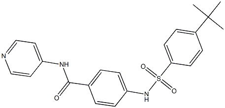 4-{[(4-tert-butylphenyl)sulfonyl]amino}-N-(4-pyridinyl)benzamide Struktur