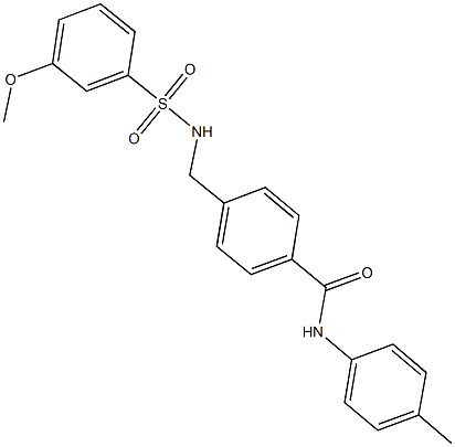 4-({[(3-methoxyphenyl)sulfonyl]amino}methyl)-N-(4-methylphenyl)benzamide Struktur