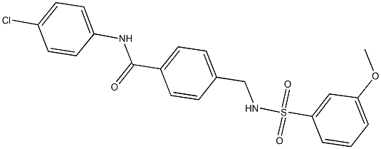 N-(4-chlorophenyl)-4-({[(3-methoxyphenyl)sulfonyl]amino}methyl)benzamide Struktur