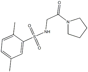 2,5-dimethyl-N-[2-oxo-2-(1-pyrrolidinyl)ethyl]benzenesulfonamide Struktur