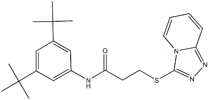 N-(3,5-ditert-butylphenyl)-3-([1,2,4]triazolo[4,3-a]pyridin-3-ylsulfanyl)propanamide Struktur