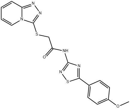 N-[5-(4-methoxyphenyl)-1,2,4-thiadiazol-3-yl]-2-([1,2,4]triazolo[4,3-a]pyridin-3-ylsulfanyl)acetamide Struktur