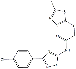 N-[3-(4-chlorophenyl)-1,2,4-thiadiazol-5-yl]-2-[(5-methyl-1,3,4-thiadiazol-2-yl)sulfanyl]acetamide Struktur