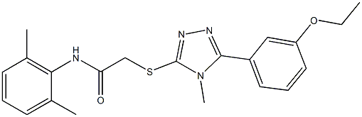 N-(2,6-dimethylphenyl)-2-{[5-(3-ethoxyphenyl)-4-methyl-4H-1,2,4-triazol-3-yl]sulfanyl}acetamide Struktur