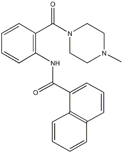 N-{2-[(4-methyl-1-piperazinyl)carbonyl]phenyl}-1-naphthamide Struktur