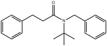 N-benzyl-N-(tert-butyl)-3-phenylpropanamide Struktur