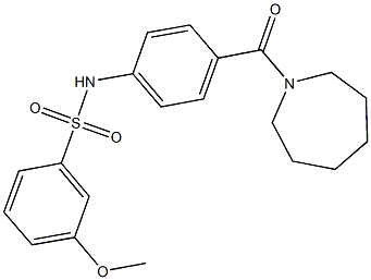 N-[4-(1-azepanylcarbonyl)phenyl]-3-methoxybenzenesulfonamide Struktur