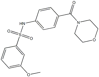 3-methoxy-N-[4-(4-morpholinylcarbonyl)phenyl]benzenesulfonamide Struktur