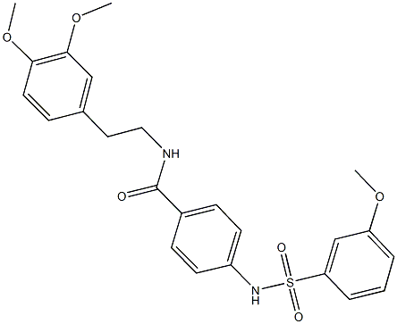 N-[2-(3,4-dimethoxyphenyl)ethyl]-4-{[(3-methoxyphenyl)sulfonyl]amino}benzamide Struktur