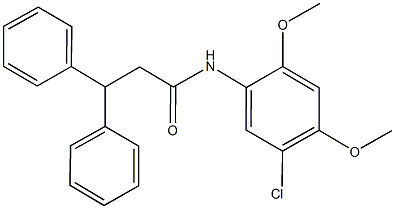 N-(5-chloro-2,4-dimethoxyphenyl)-3,3-diphenylpropanamide Struktur