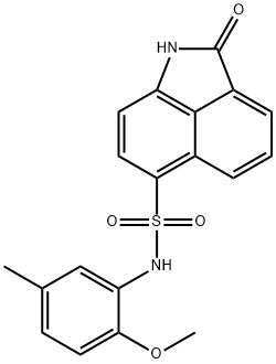 N-(2-methoxy-5-methylphenyl)-2-oxo-1,2-dihydrobenzo[cd]indole-6-sulfonamide Struktur