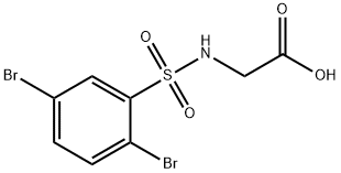 {[(2,5-dibromophenyl)sulfonyl]amino}acetic acid Struktur