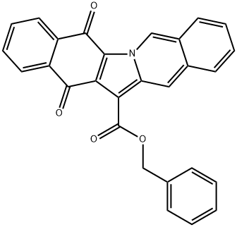 benzyl 5,14-dioxo-5,14-dihydrobenzo[5,6]indolo[1,2-b]isoquinoline-13-carboxylate Struktur