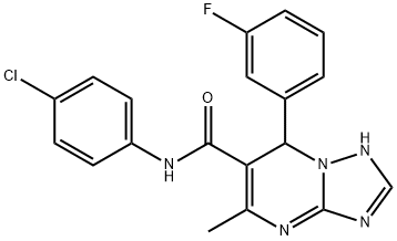 N-(4-chlorophenyl)-7-(3-fluorophenyl)-5-methyl-4,7-dihydro[1,2,4]triazolo[1,5-a]pyrimidine-6-carboxamide Struktur